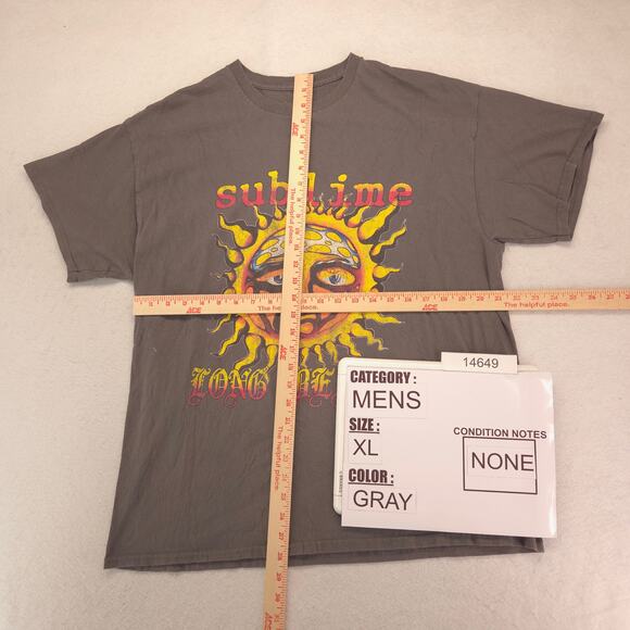 Sublime Band Short Sleeve Crew Neck Graphic Shirt Mens Size Extra Large XL Gray - Picture 5 of 9